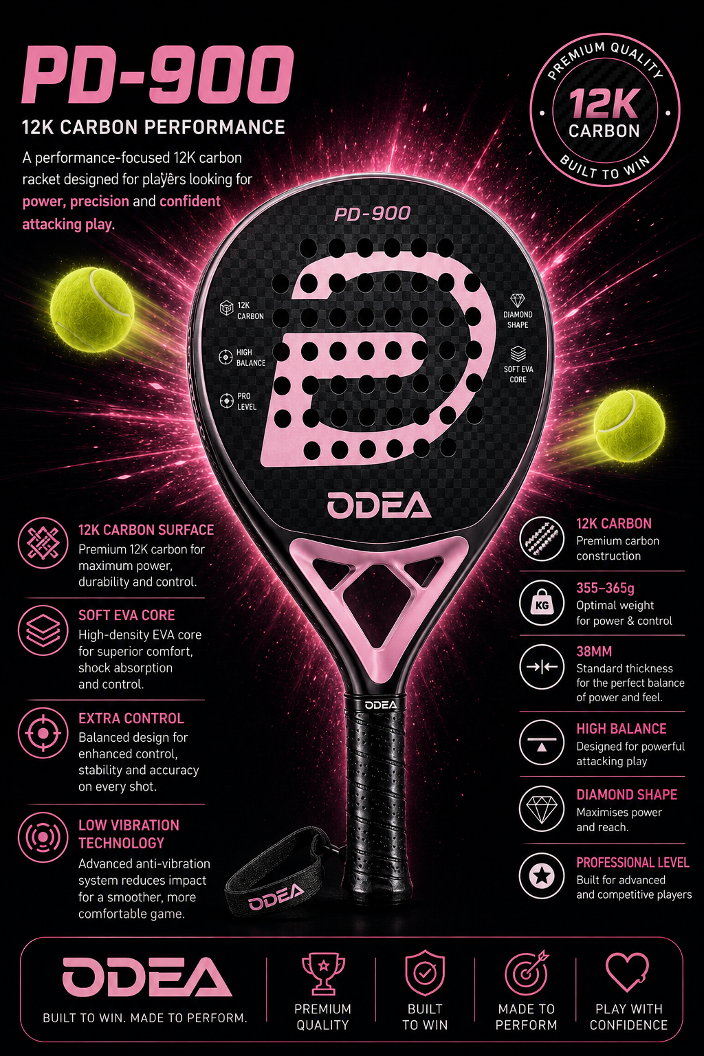 PadelOdea PD-900 padel racket